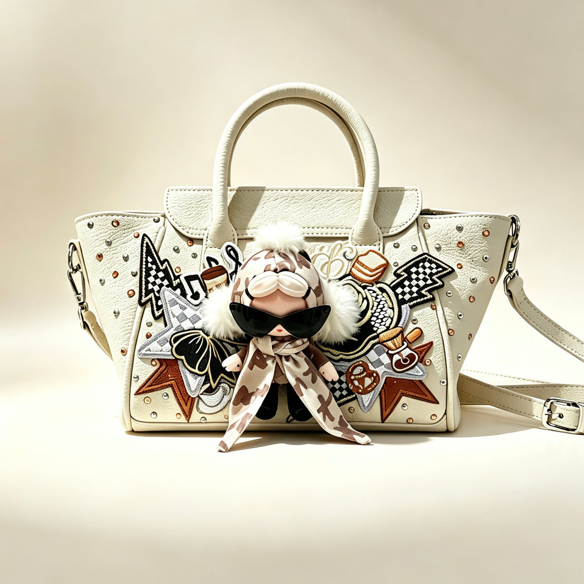 Edgy street‑Style Handmade Doll Wing Tote Bag