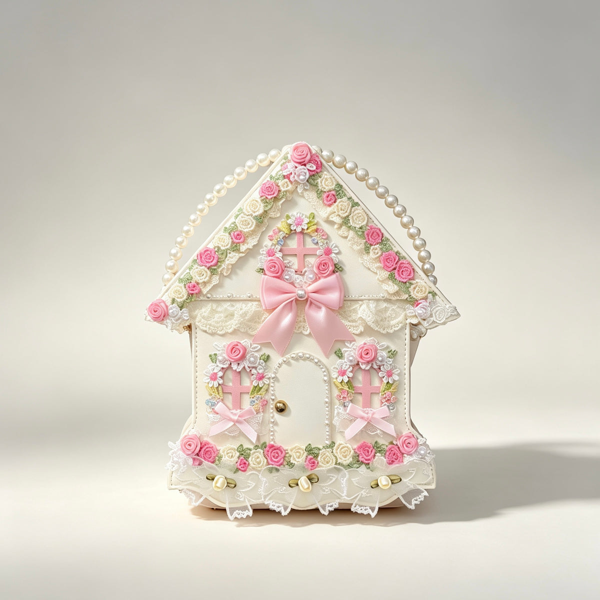 Whimsical Chapel‑Shaped Handmade Crossbody Bag