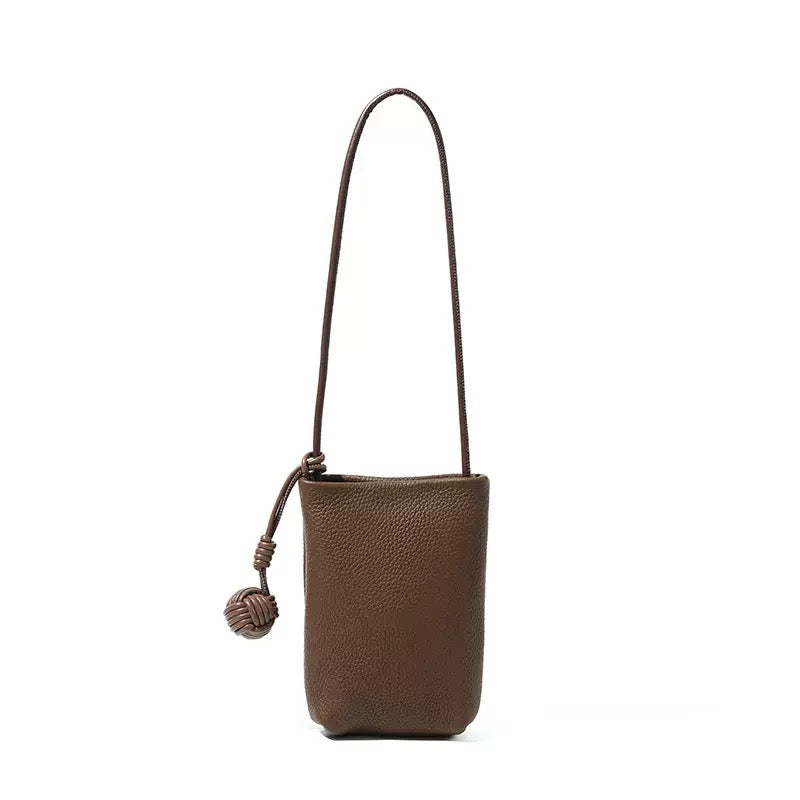 Mini Pebbled Leather Phone Crossbody Bag Main image