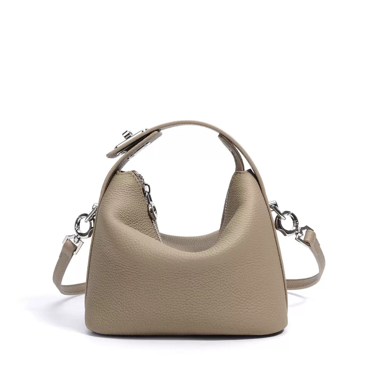 Pebbled Leather Mini Lunchbox Handbag Main image