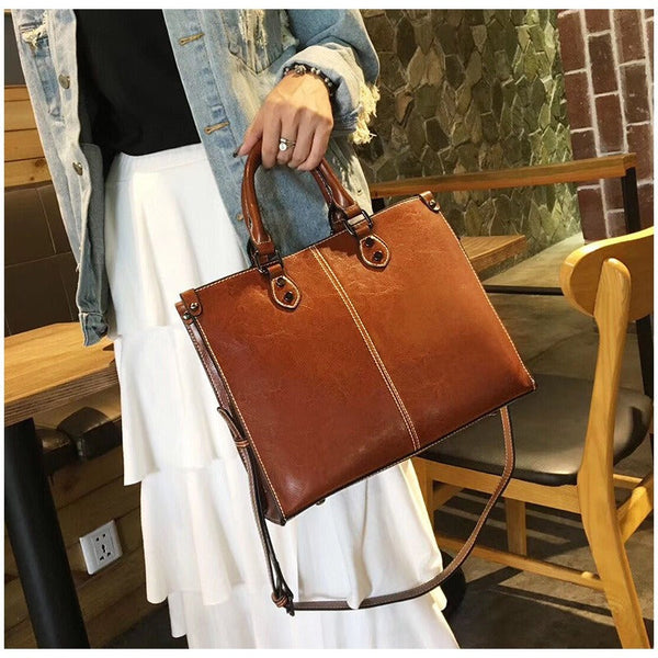 Women’s Leather Handbag – Stylish Shoulder, Crossbody & Tote Bag in Genuine Leather